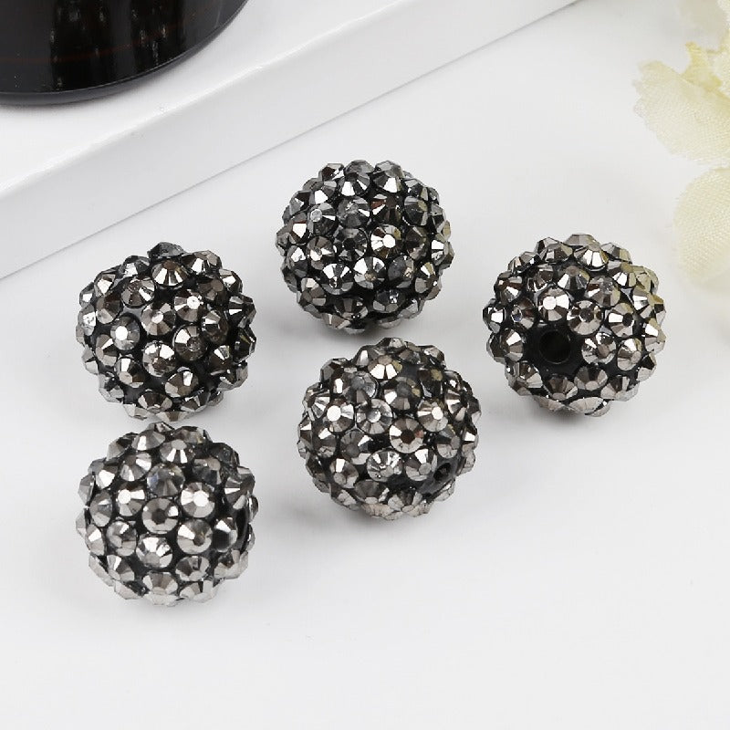 Bubblegum Ball Rhinestone Beads 12mm Multicolor Sparkle 50pcs 19