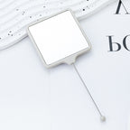 Beadable Plastic Mirrors Handheld Square