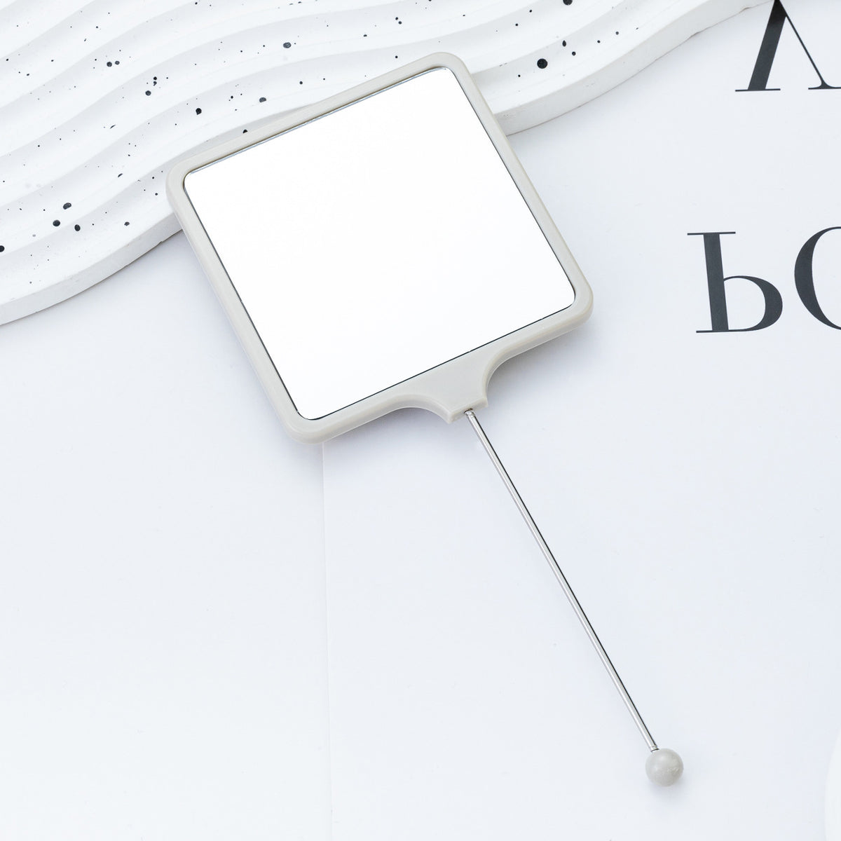 Beadable Plastic Mirrors Handheld Square