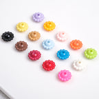 Acrylic Flower Spacer Beads 9mm Baking Painted 100pcs