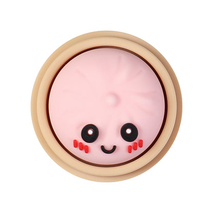 Smiling 3D Dumplings Silicone Focal Beads with Steamer 20pcs 9