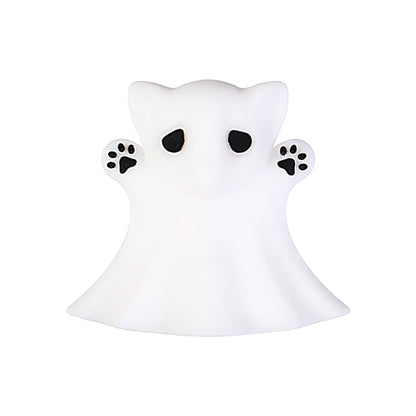 Silicone Halloween 3D Focal Beads Spooky Characters 20pcs - Black Cat Ghost