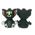 Silicone 3D Focal Beads Cartoon Cat Tom Sitting Pose
