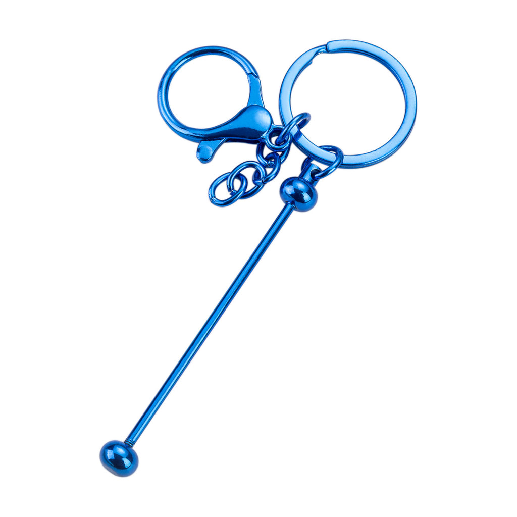 Beadable UV Plating DIY Metal Keychain