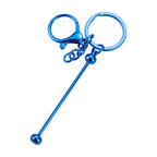 Beadable UV Plating DIY Metal Keychain
