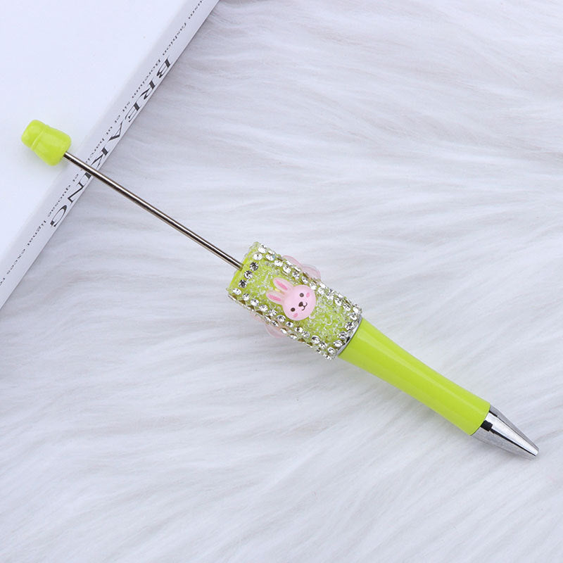 Beadable Pen with Cute Bunny and Rhinestone 23