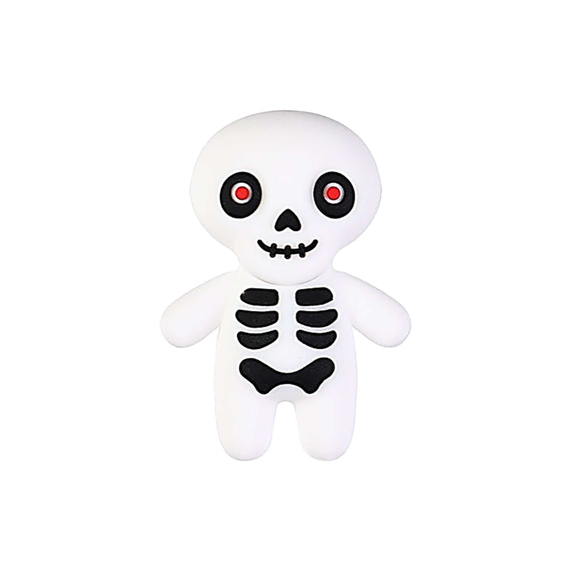Silicone Halloween 3D Focal Beads Spooky Characters 20pcs - Skeleton