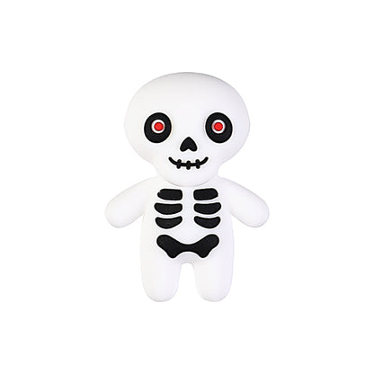 Silicone Halloween 3D Focal Beads Spooky Characters 20pcs - Skeleton