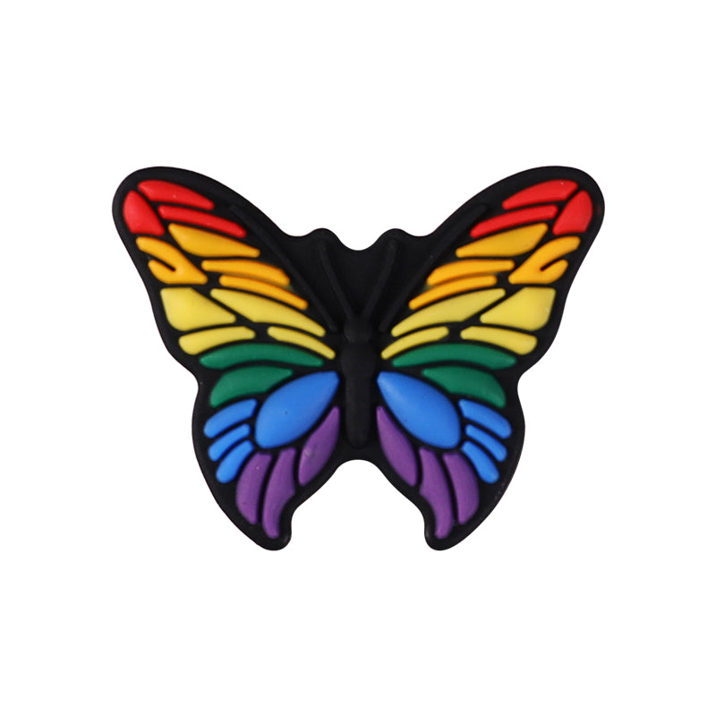 Silicone Focal Beads Butterfly Be Kind Always Purple Phrase Detail 16