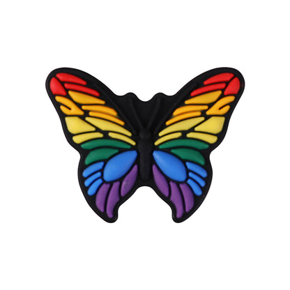 Silicone Focal Beads Butterfly Be Kind Always Purple Phrase Detail 16