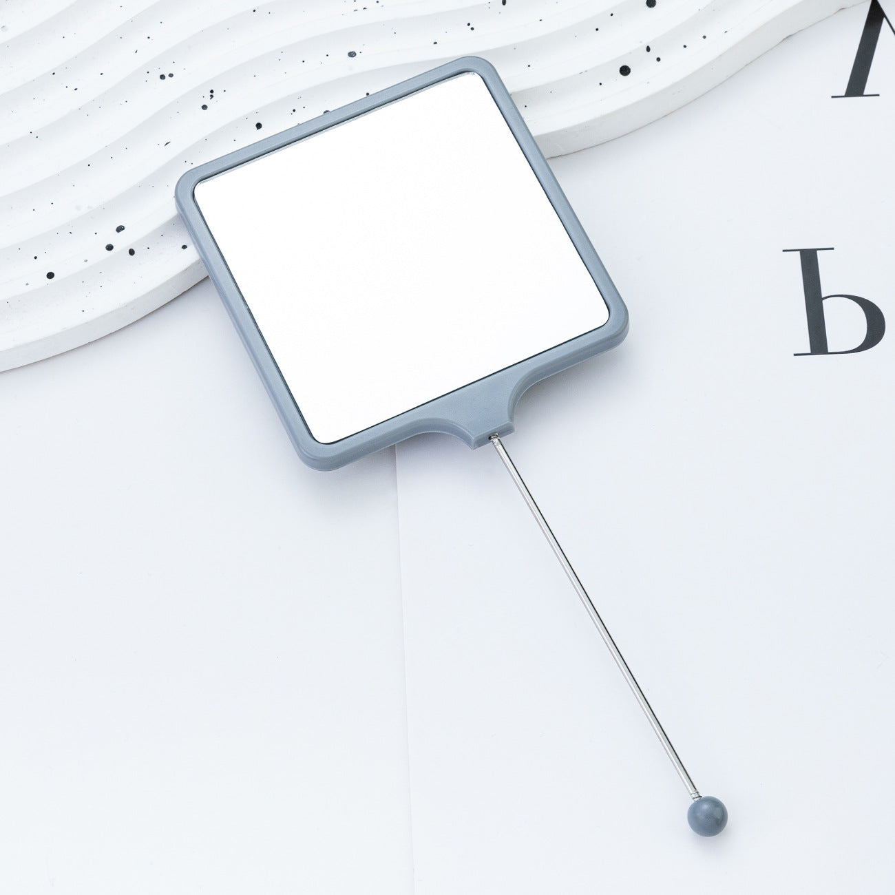 Beadable Plastic Mirrors Handheld Square