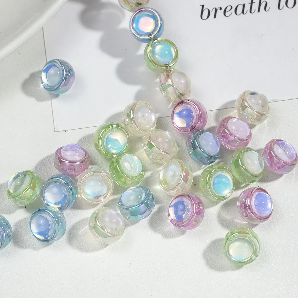 Transparent Round Acrylic Beads 11mm Double-Sided Zirconia 50pcs 4