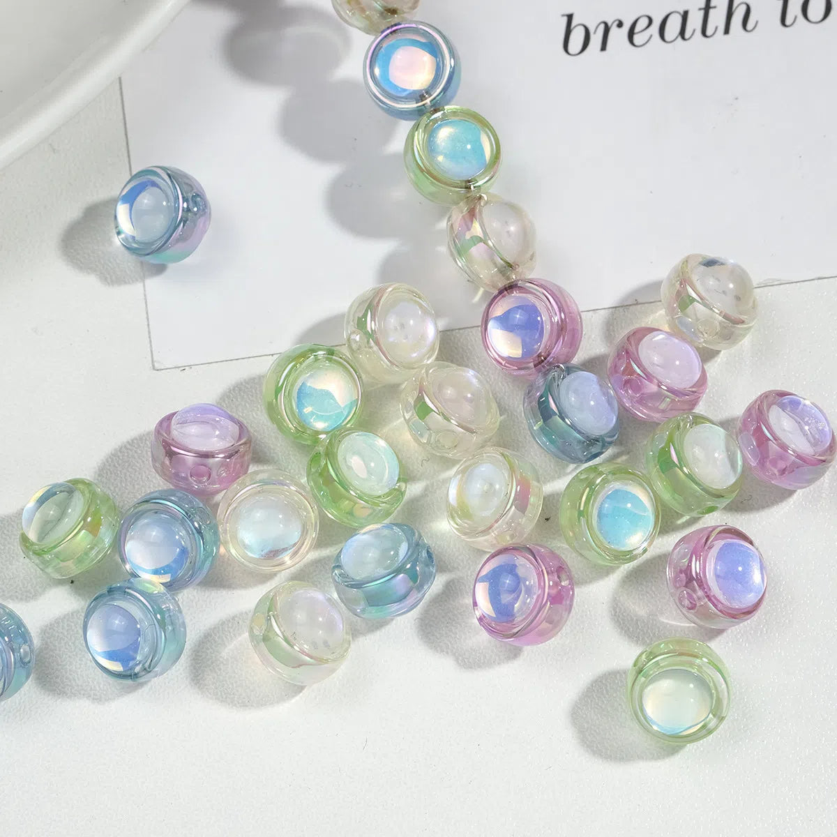 Transparent Round Acrylic Beads 11mm Double-Sided Zirconia 50pcs 4