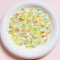Transparent Heart Acrylic Beads 17x19mm Pastel Iridescent 10pcs 2