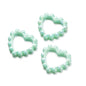 Hollow Heart Acrylic Beads 39x43mm Pastel and Black Scalloped 10pcs 7