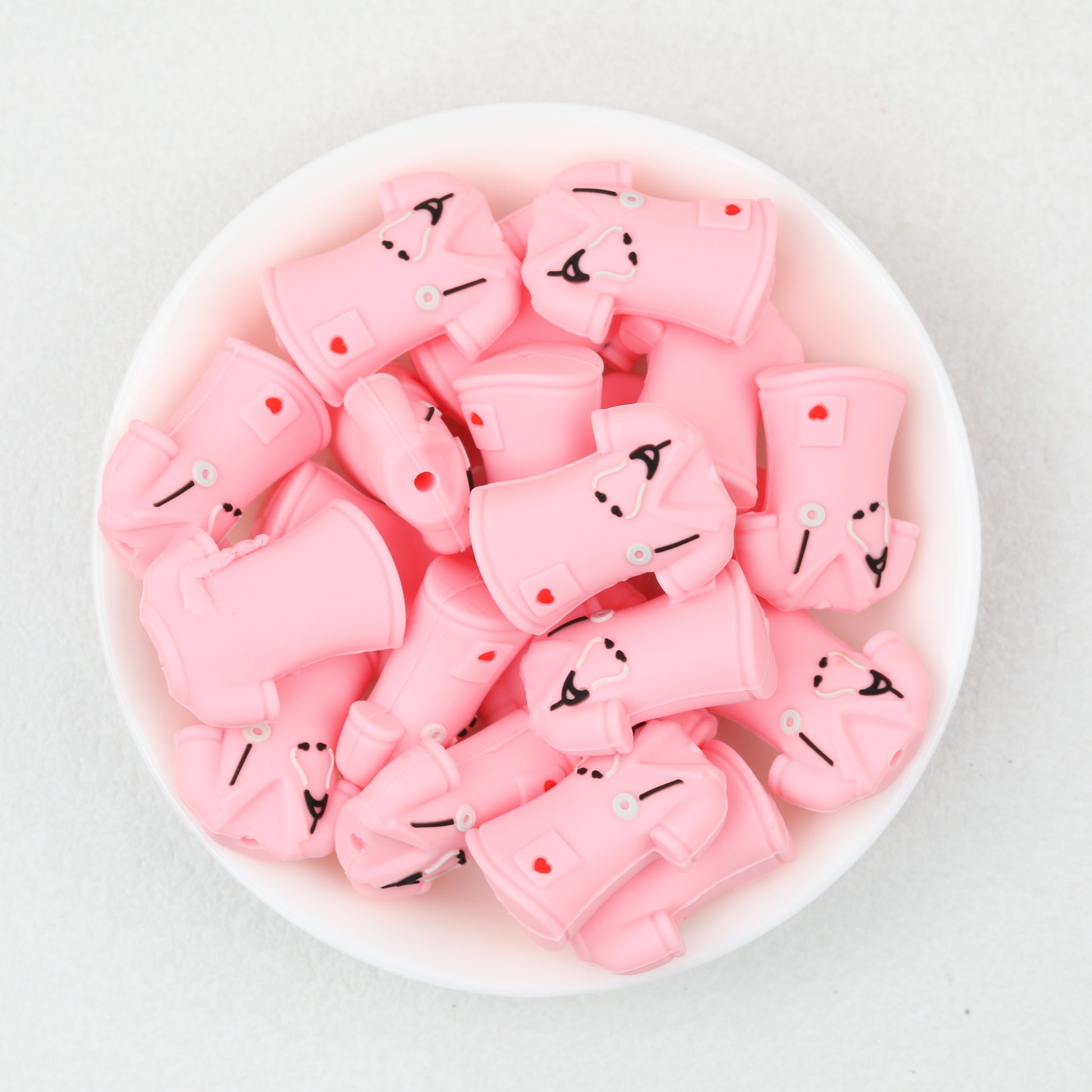 Medical Uniform 3D Silicone Focal Beads Nurse Outfit 20pcs 4