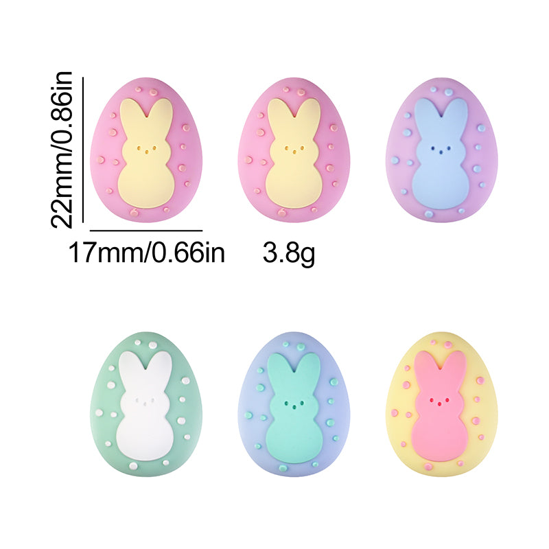 Silicone 3D Focal Beads Easter Bunny Chick Easter Egg Rabbit 20Pcs 19
