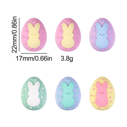 Silicone 3D Focal Beads Easter Bunny Chick Easter Egg Rabbit 20Pcs 19