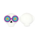 Silicone 3D Focal Beads Halloween Skull Purple Sunflower Sunglasses 20pcs