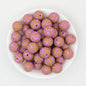 15mm Printed Pattern Round Silicone Beads 50pcs 4