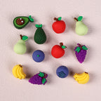 Silicone 3D Focal Beads Fruity Aroma Smiling Avocado Star Blueberry 20pcs 5