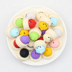 3D Colorful Steamer Glitter Buns Silicone Focal Beads 20pcs 3