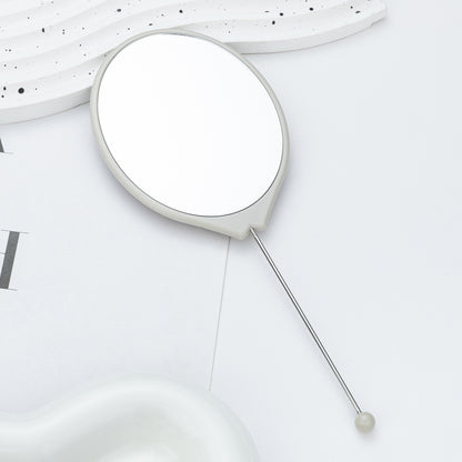 Beadable Plastic Mirror Handheld Oval