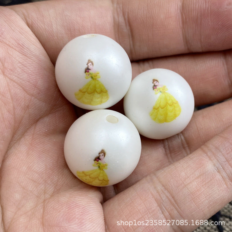 Matte Pearl Princess Bubblegum Beads ABS Plastic 20mm 10pcs 9