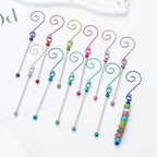 Beadable Hook Metallic Colorful Tips Swirl Shape 12.9cm