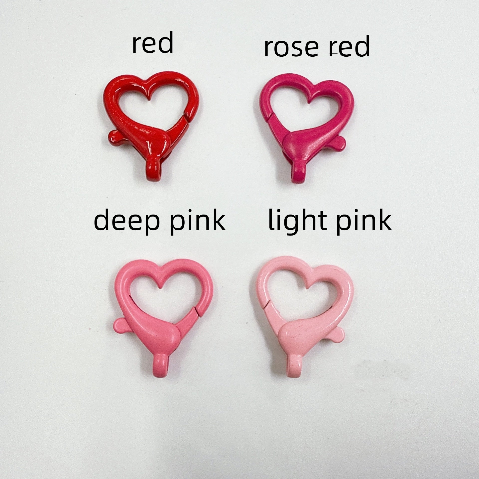 Spray Painted Alloy Heart Connector Clasps Metal Hardware 10pcs 6