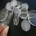 Transparent Flat Acrylic Beads 14*7 21*5 22*8 32*6mm 3pcs