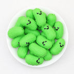 Green Smiling Cucumber 3D Silicone Focal Beads 20 pcs 2