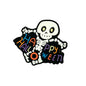 Silicone Focal Beads Halloween Skeleton Holding Happy Halloween Text 20pcs