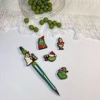 Silicone Focal Beads Grinch Santa Hats Leopard Print 20pcs 3