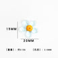 Transparent Colorful Flower Shaped Glass Beads 15x20mm 10pcs 7