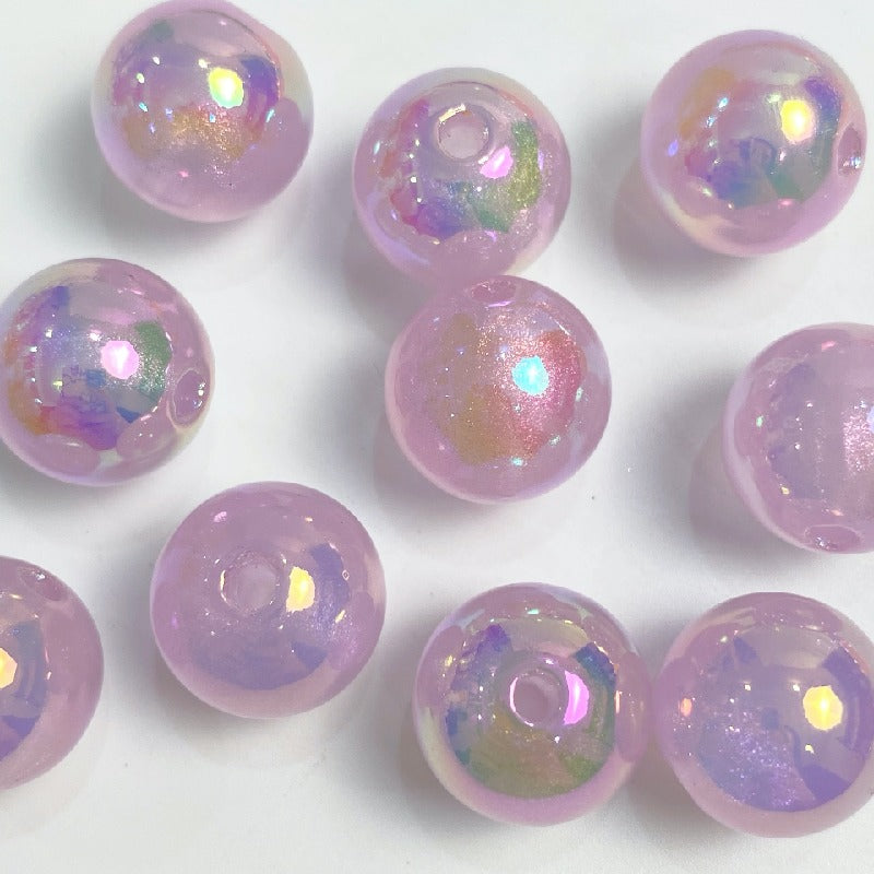 Glow Acrylic Beads 16mm Light In The Dark Pastel Colors 50pcs 5