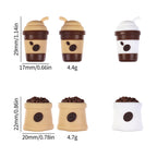 Silicone 3D Focal Beads Coffee Cup With Coffee Bean Detail 20pcs 11