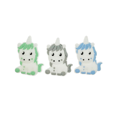 Silicone Focal Beads Unicorn Sitting Pose 20pcs