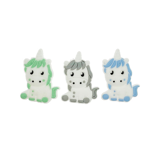 Silicone Focal Beads Unicorn Sitting Pose 20pcs