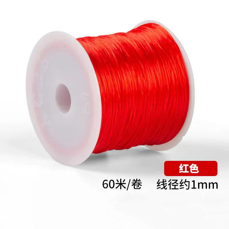 Flat Elastic Thread Cord 1mm Spandex Crystal Shine 60m Roll 3