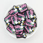 Silicone Focal Beads Silly Goose With Pink Text 20pcs