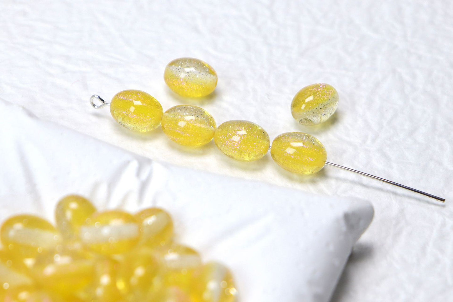 Iridescent Grape Shaped Resin Beads 8x10mm 100pcs 11