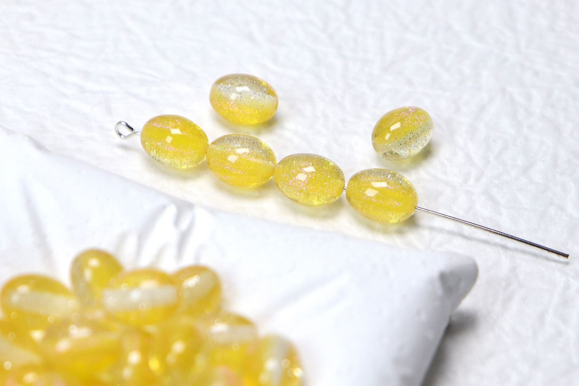 Iridescent Grape Shaped Resin Beads 8x10mm 100pcs 11