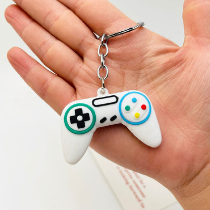 PVC Game Controller Keychain Creative Colorful Matte Finish 8
