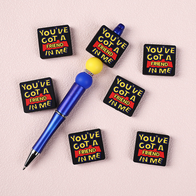 Silicone Focal Beads Library Reed Duck Book Phrase Set 20pcs 21