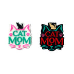 Silicone Focal Beads Cat MOM Colorful Whiskers Paw Prints 20pcs