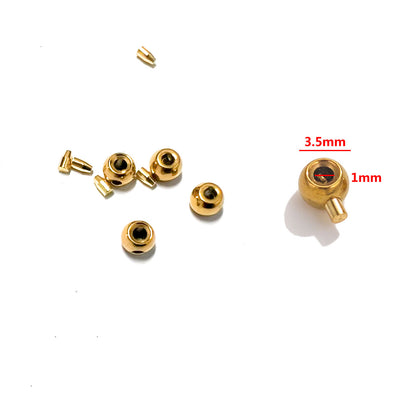 Stainless Steel Crimp Metal Beads 3mm 3.5mm Pressure Cooker Shape 20pcs 9