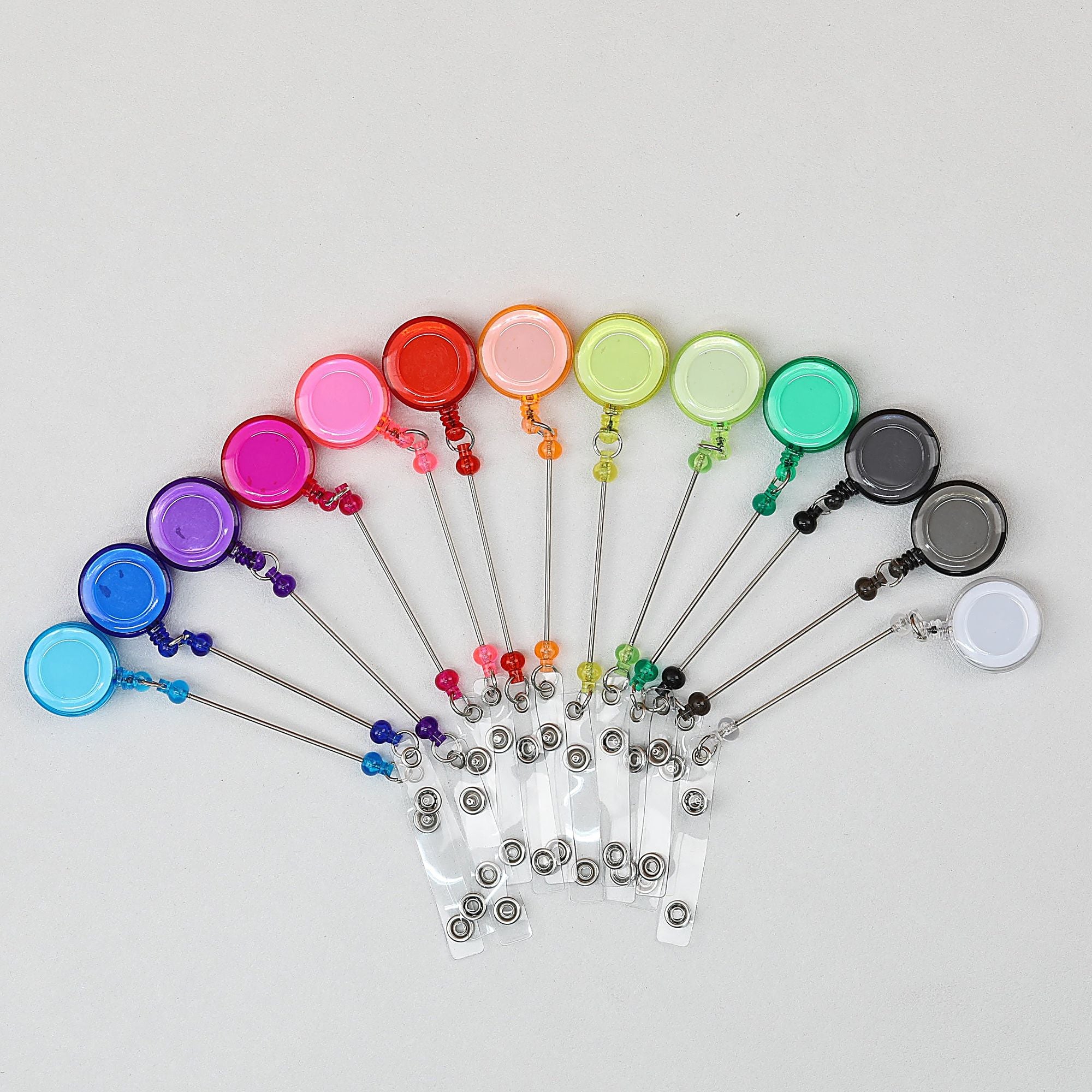 Beadable Badge Reels Retractable ID Keychain Clip