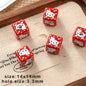 Hello Kitty Acrylic Square Beads 14mm Printed Glossy 10pcs 2
