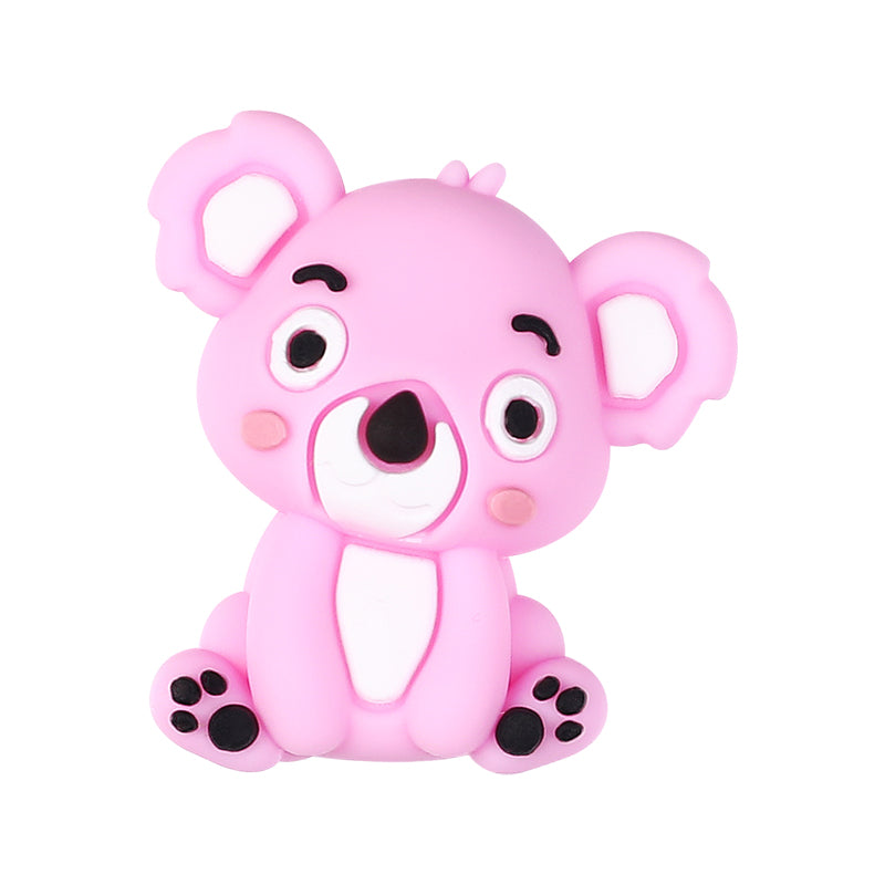 Silicone 3D Focal Beads Koala Sitting Pose Pastel Colors 20pcs 13